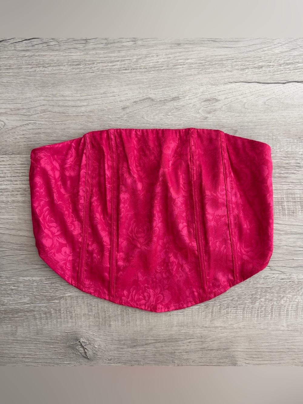 12th Tribe Hot Pink Strapless Corset Top